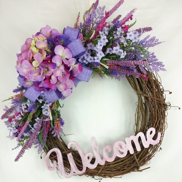 Handmade Other - Grapevine Floral Welcome Wreath